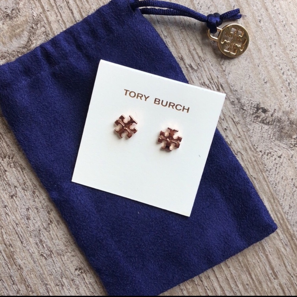 Tory burch logo earrings